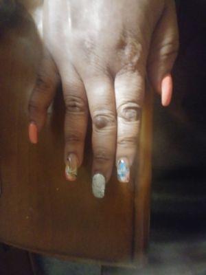 These are my nails done by Mike @ Strawberry Salon downtown Harrisburg.