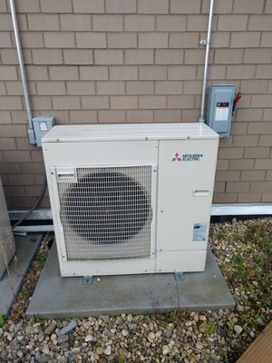 Mitsubishi mini split system installation