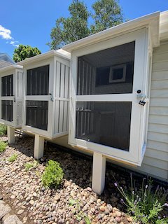 All suites with windows offer a private "catio" for fresh air and safe outdoor experiences!