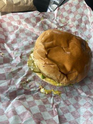 Another shot of that great cheeseburger  with my thumb print in it.