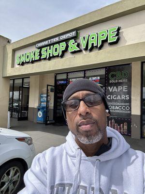 Me out front of the most convenient spot in Sierra Mesa for Smoke Supply!