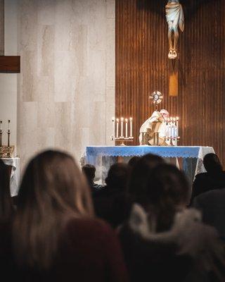 Weekly Eucharistic Adoration and confession.