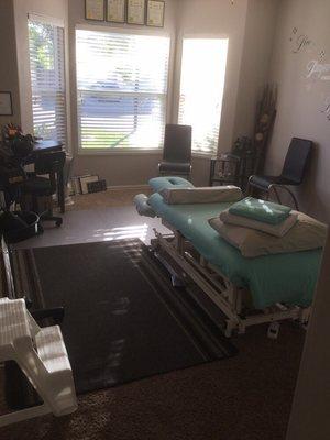 Advance Therapy Clinic, Complete Therapeutic Massage. Spacious treatment room, comfortable electric/adjustable table with heated cover mat.