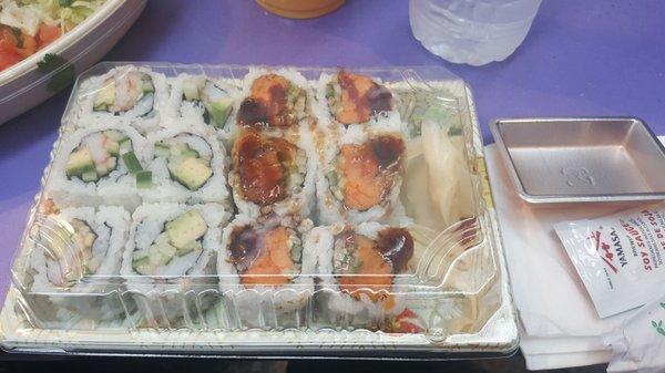 California roll and sweet potato roll