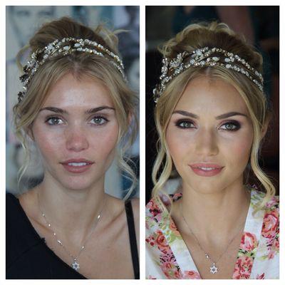 Before and After Bridal Makeup