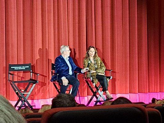 Jacqueline Bisset and Leonard Maltin