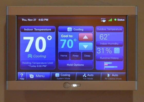 Wi-fi Thermostats allows you to control your home from your smart phone