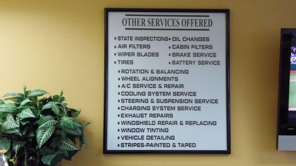 Other Services Offered