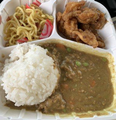 Hamburger curry & crispy chicken