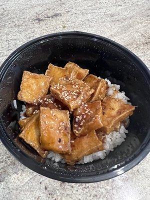 What I actually received for $25 including item, tip, delivery and tax. This was supposed to be Mapo Tofu.