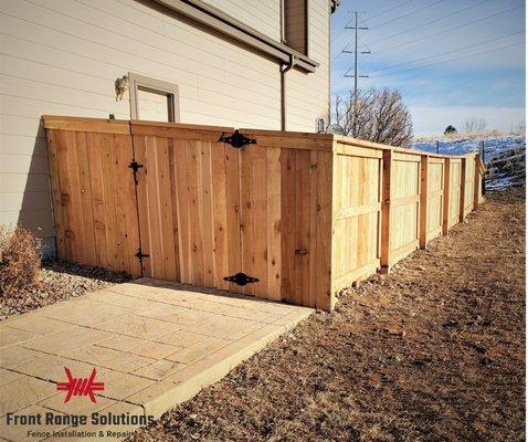 5' Privacy fence with 2x6 cap and 1x4 fascia