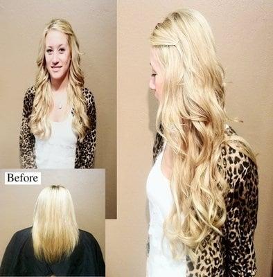 Before and after using Keratin Fusion method