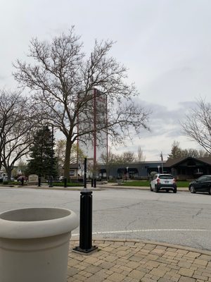 Outside the coffee shop. Frankfort Grainery