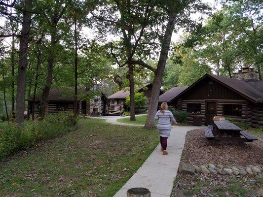 Another general view showing rustic cabins for Arts programs