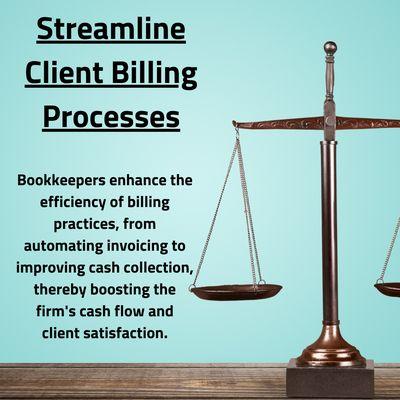 Streamline Client Billing Processes:
 Boost efficiency in billing, from automating invoicing to improving cash collection.