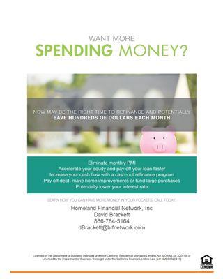 Want to reduce your monthly payment? Remove Mortgage Insurance?  Take cash-out of your home?  We can help!