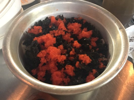 Masago/ Seaweed on Rice