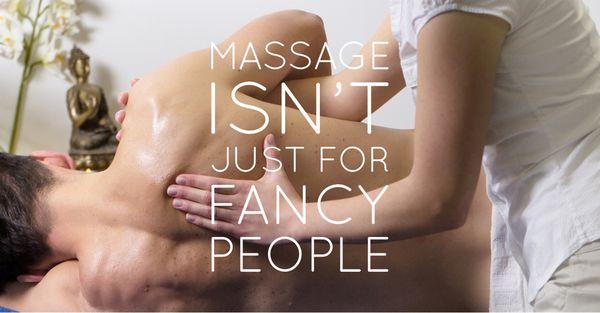 Thank goodness massage is for everyone!