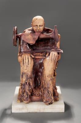 The Tailor, ceramic sculpture