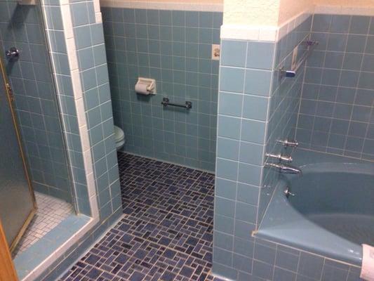 Walk in shower and garden tub! All tile! Clean nice!