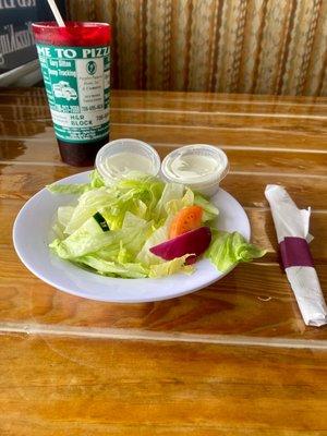 Salad with creamy ranch!