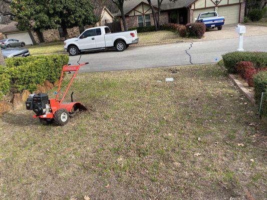 Sod installation at a customers yard in Arlington