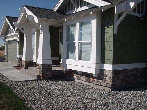 A modern craftsman style home with a lot of authentic period correct details done by Ken at Highlander NW. Large knee braces, tapered posts