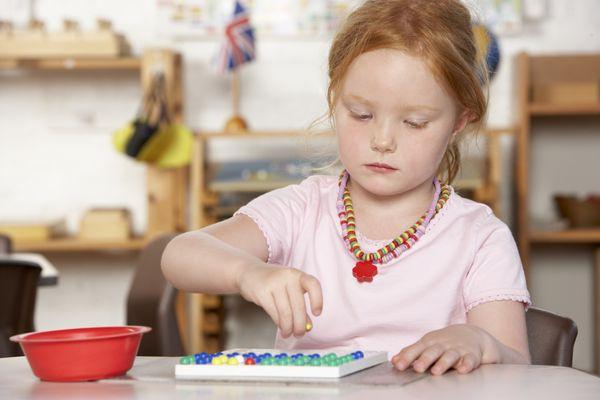 Montessori bead activity