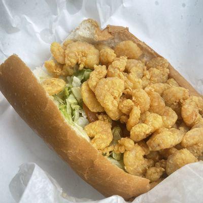 Shrimp poboy 10 in