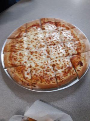 Cheese pizza. It was amazing.