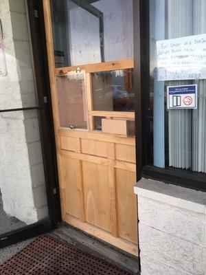 Door in the front of business for safe pick up of your food.