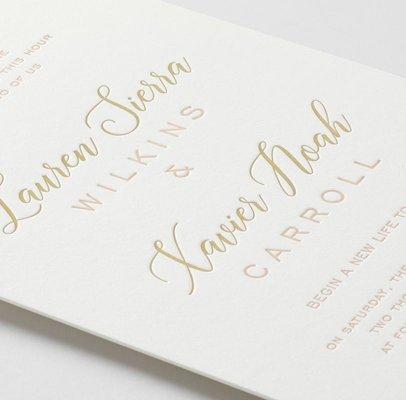 Letterpress Invitations