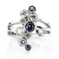 Sapphire Accented Diamond Ring