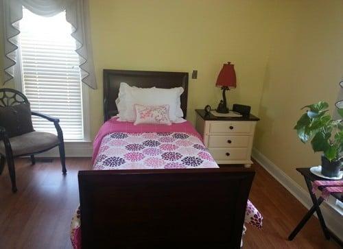 Private bedroom, fully furnished and decorated to your taste, available at Knightdale and North Raleigh locations.