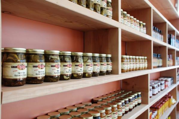 Amish jams, jellies, preserves, pickled vegetables and much more