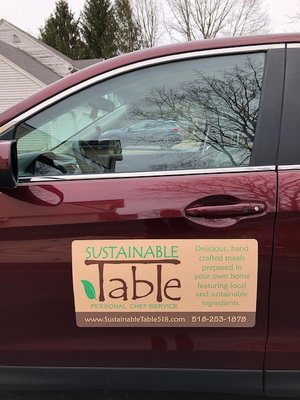 Car magnet we did for Sustainable table!