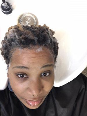 Getting my locs shampooed and retwisted!!