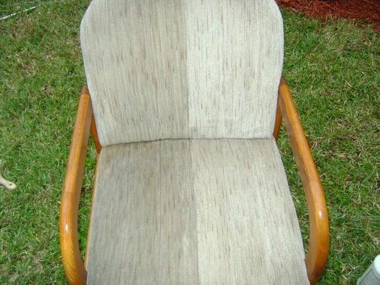 Upholstery Cleaning Before & After