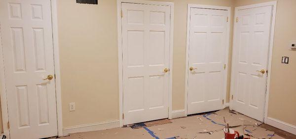 We install doors,moldings and door hardware too.