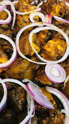 Ukwobi.  Cow feet cooked with local spices and herbs.