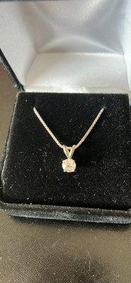 Necklace he said was "white gold"