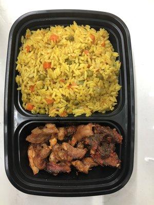 Fried rice with beef & chicken