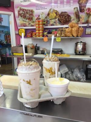 Yogurt and elote! Delish!