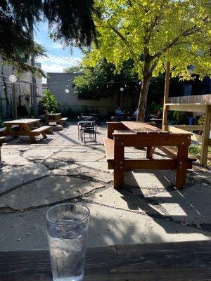 The outside dog friendly patio!