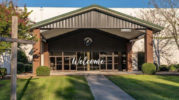 The West entrance at the Millbrook Campus.