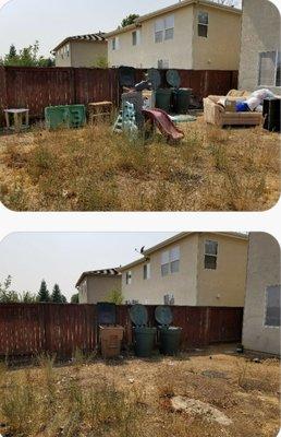 Becore and After. Residential clean up