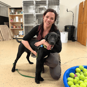 Zoie Keast, CPDT-KA with puppy.