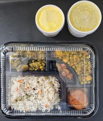 Packed lunch plate