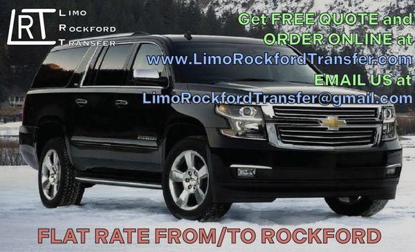 Get a FREE ride quote and order online at our website
https://limorockfordtransfer.com/