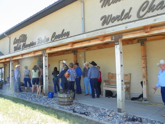 Branding party at the Rodeo Center